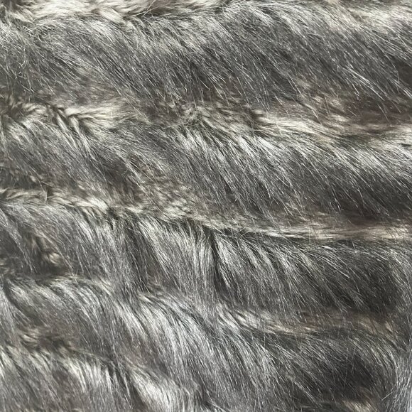 Zara Knitwear Faux Fur Vest Long Feathery Grey Black Women's Medium - Picture 7 of 9